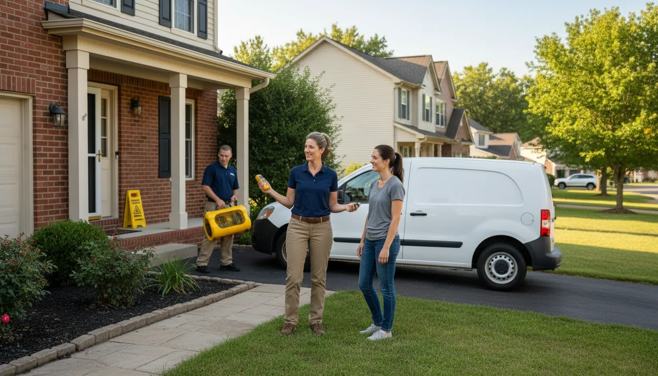 Residential water damage restoration in Benson, IL